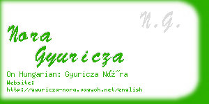 nora gyuricza business card